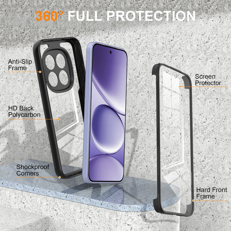 Husa 360° Honor 600 Lite Techsuit ColorVerse, negru