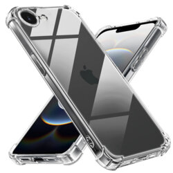 Husa iPhone 17e Techsuit Shockproof Clear Silicone, transparenta