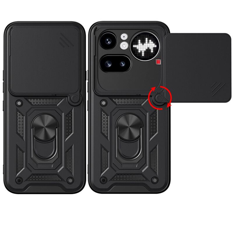 Husa Nothing Phone (4a) Pro protectie camera Techsuit CamShield Series, negru