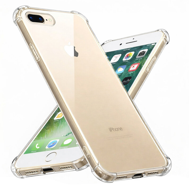Husa iPhone 7 Plus Techsuit Shockproof Clear Silicone, transparenta