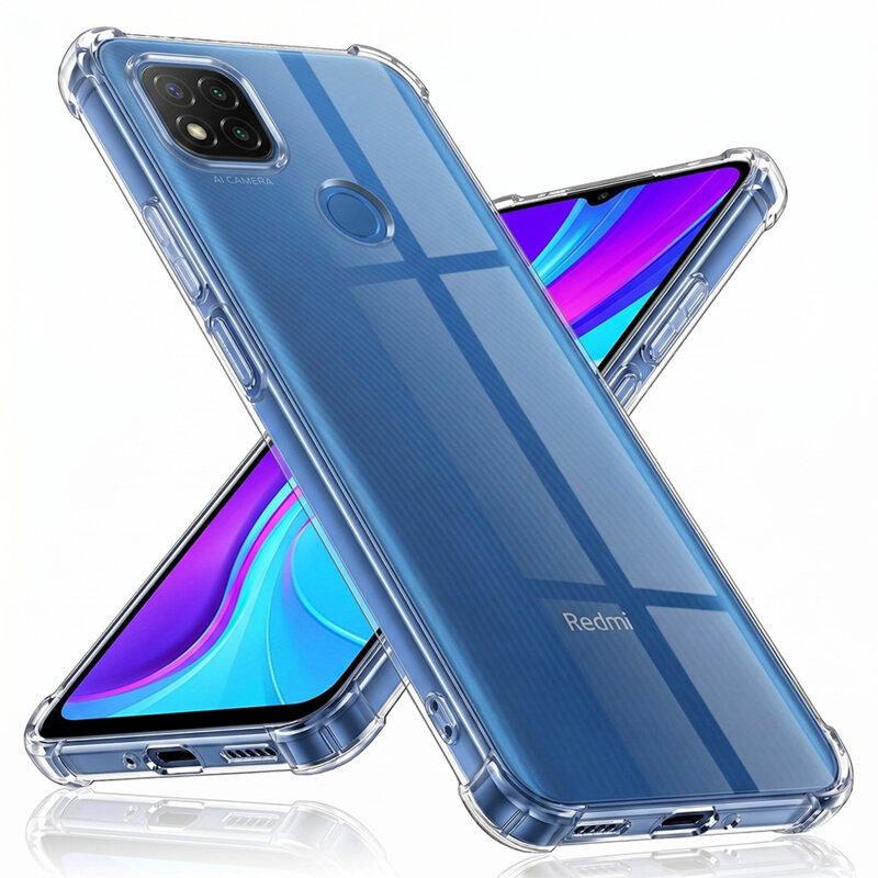 Husa Xiaomi Redmi 9C NFC Techsuit Shockproof Clear Silicone, transparenta