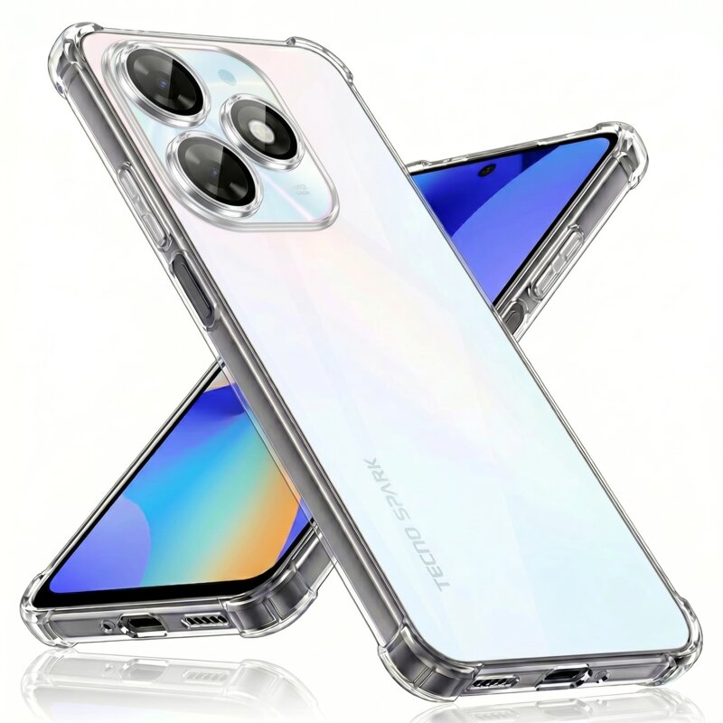 Husa Tecno Spark 20 Techsuit Shockproof Clear Silicone, transparenta