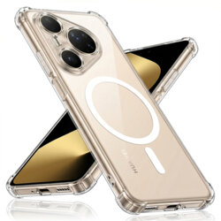 Husa Huawei Pura 80 Ultra Techsuit Shockproof Clear Silicone MagSafe, transparenta