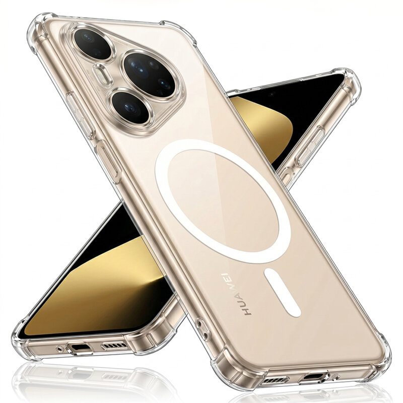 Husa Huawei Pura 80 Ultra Techsuit Shockproof Clear Silicone MagSafe, transparenta