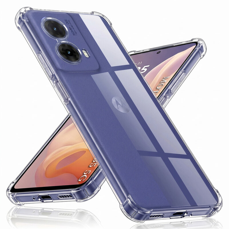 Husa Motorola Moto G85 Techsuit Shockproof Clear Silicone, transparenta