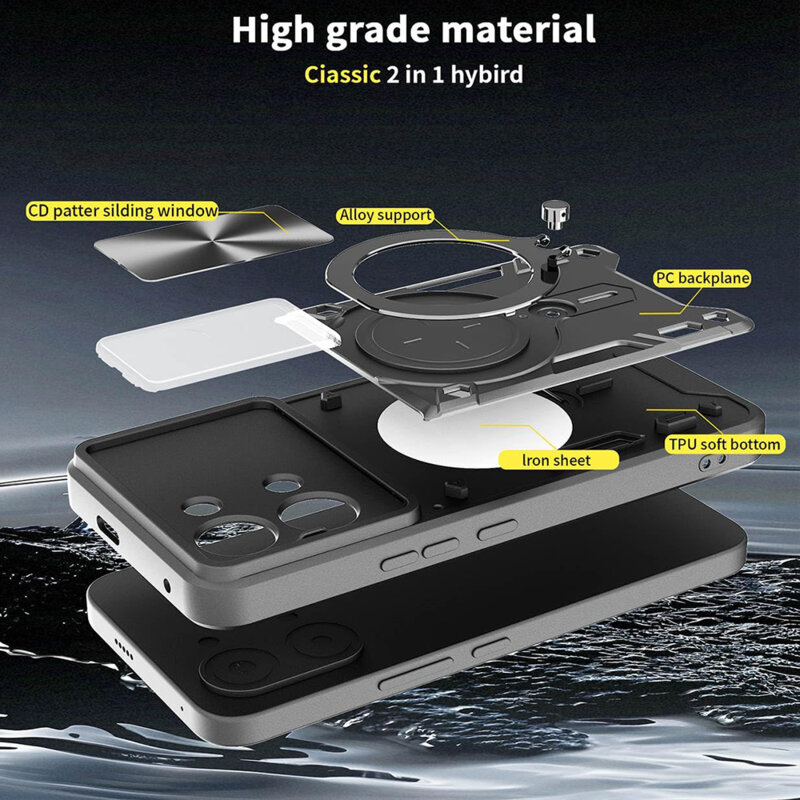 Husa Xiaomi Poco X8 Pro Max Techsuit CamGuard Pro, negru