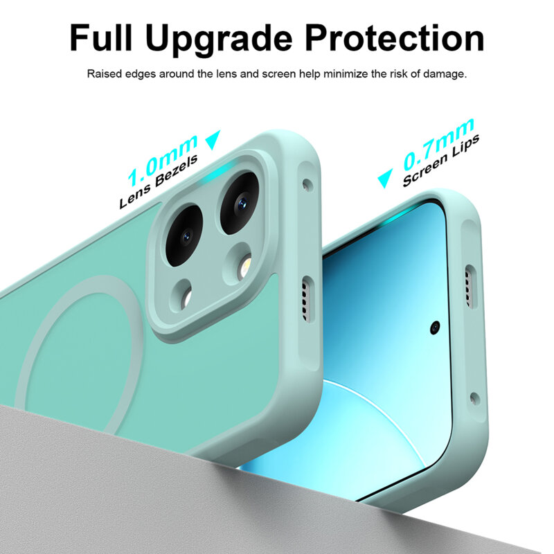 Husa Xiaomi Poco X8 Pro Max Techsuit HaloFrost II MagSafe, verde menta