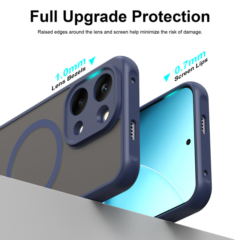 Husa Xiaomi Poco X8 Pro Max Techsuit HaloFrost II MagSafe, bleumarin