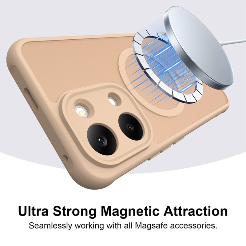 Husa Xiaomi Poco X8 Pro Max Techsuit HaloFrost II MagSafe, auriu