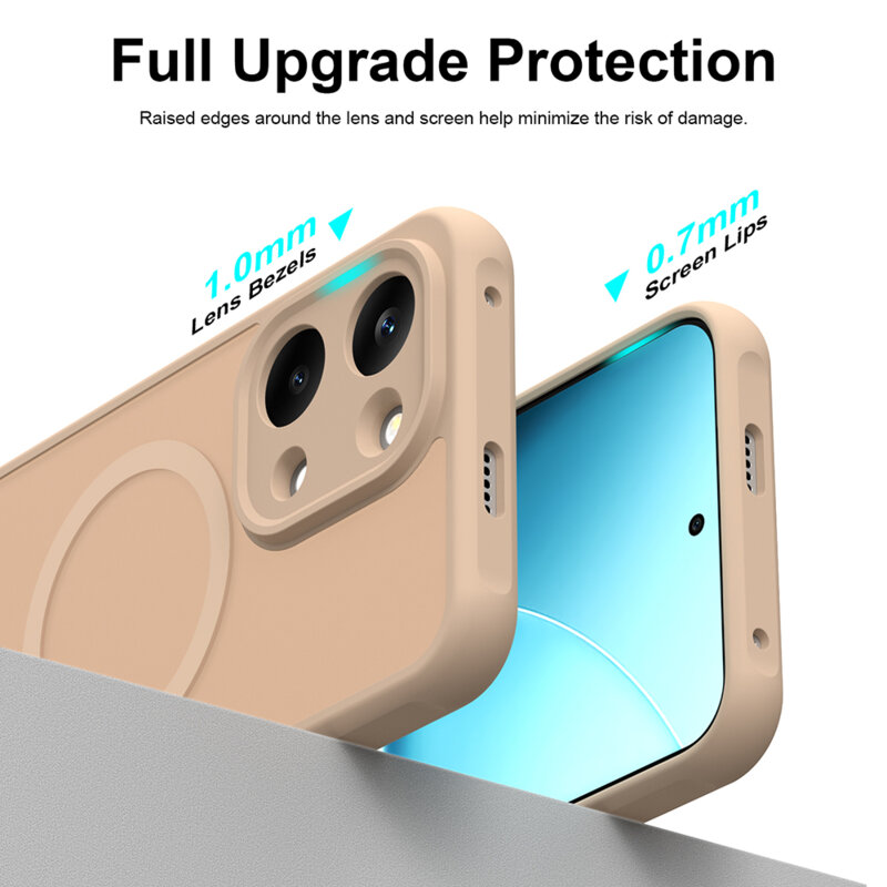 Husa Xiaomi Poco X8 Pro Max Techsuit HaloFrost II MagSafe, auriu