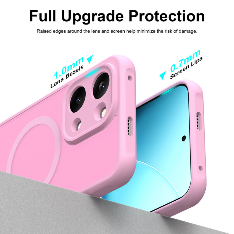 Husa Xiaomi Poco X8 Pro Max Techsuit HaloFrost II MagSafe, roz