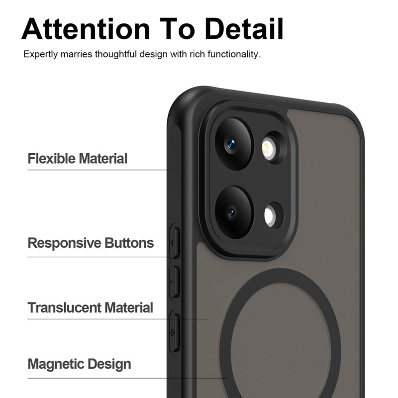 Husa Xiaomi Poco X8 Pro Max Techsuit HaloFrost II MagSafe, negru