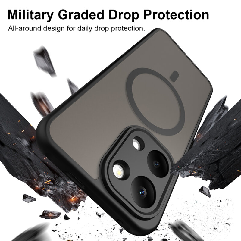 Husa Xiaomi Poco X8 Pro Max Techsuit HaloFrost II MagSafe, negru