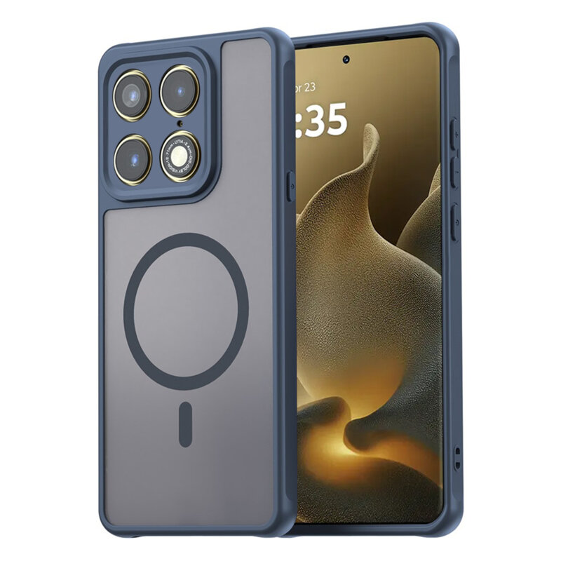 Husa Motorola Signature Techsuit HaloFrost II MagSafe, bleumarin