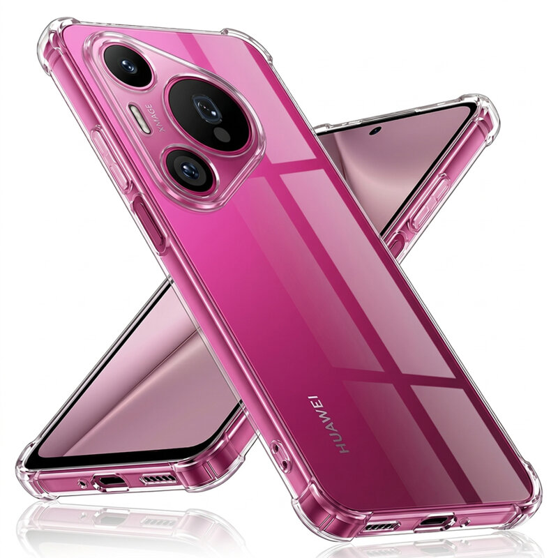 Husa Huawei Pura 70 Techsuit Shockproof Clear Silicone, transparenta