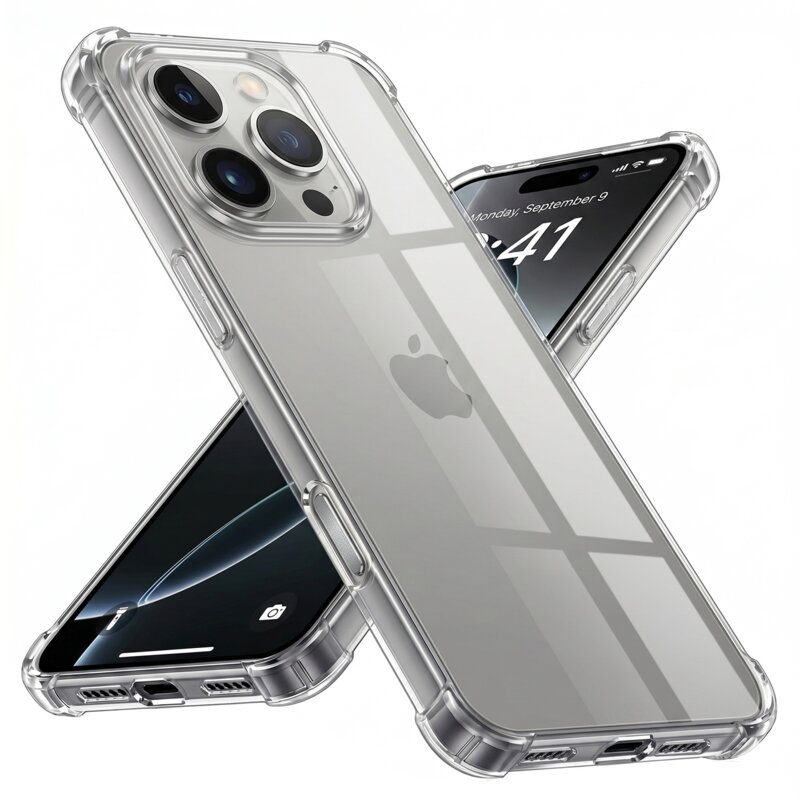 Husa iPhone 16 Pro Techsuit Shockproof Clear Silicone, transparenta