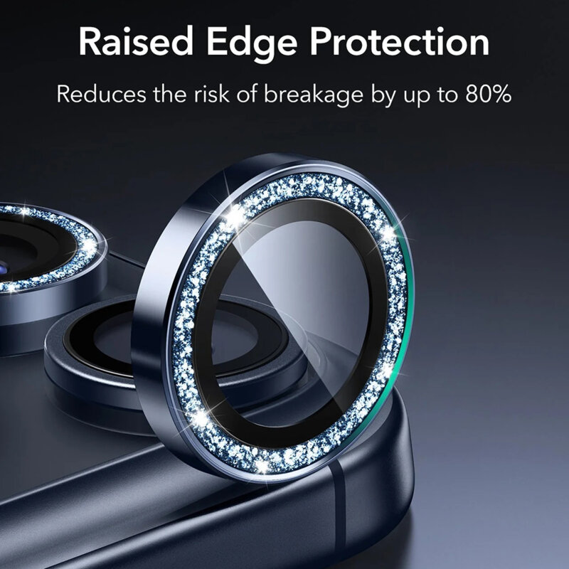 Folie sticla camera iPhone 17 Pro ESR Armorite Camera Lens Protectors, Blue Shimmer