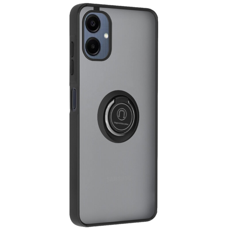 Husa Samsung Galaxy A06 4G Techsuit Glinth cu inel suport stand magnetic, negru