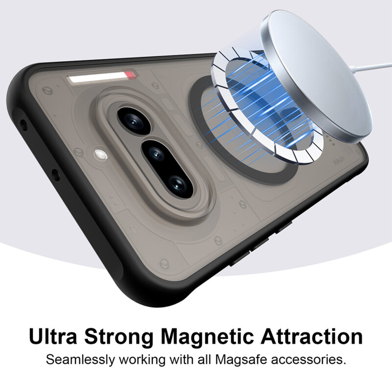 Husa Nothing Phone (4a) Techsuit HaloFrost II MagSafe, negru