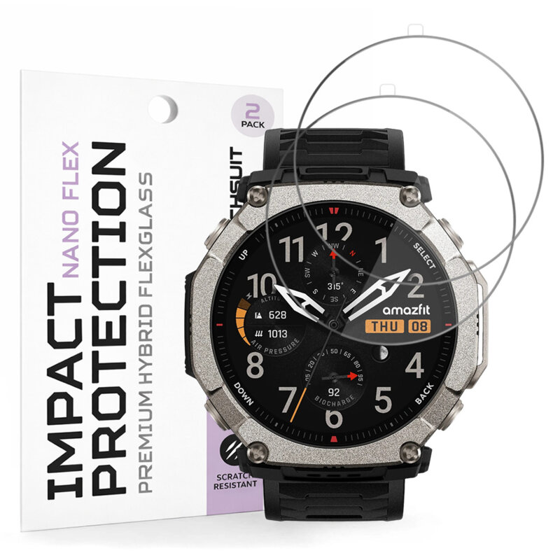 [Pachet 2x] Folie Amazfit T-Rex Ultra 2 Techsuit Nano Flex, negru