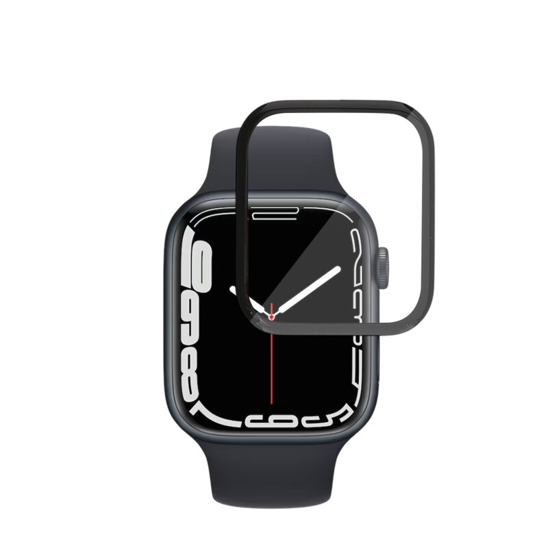 [Pachet 2x] Folie Apple Watch 7 45mm Techsuit Nano Flex, negru