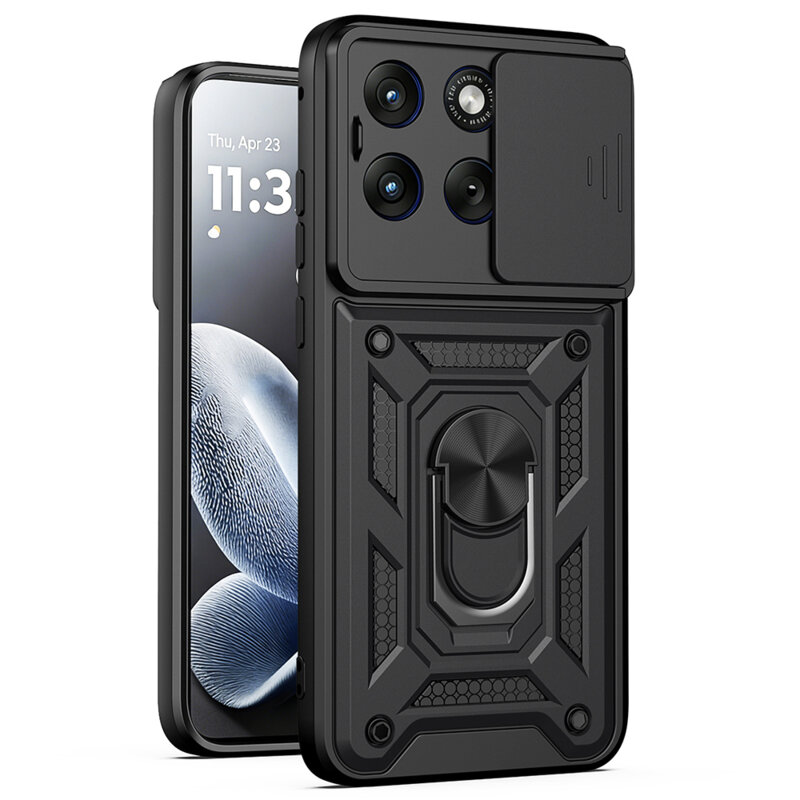 Husa Motorola Edge 70 Fusion protectie camera Techsuit CamShield Series, negru