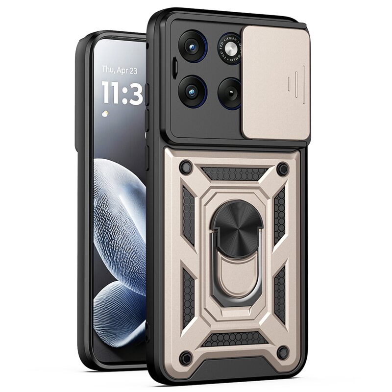Husa Motorola Edge 70 Fusion protectie camera Techsuit CamShield Series, auriu
