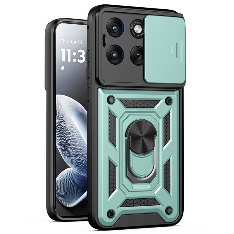 Husa Motorola Edge 70 Fusion protectie camera Techsuit CamShield Series, verde