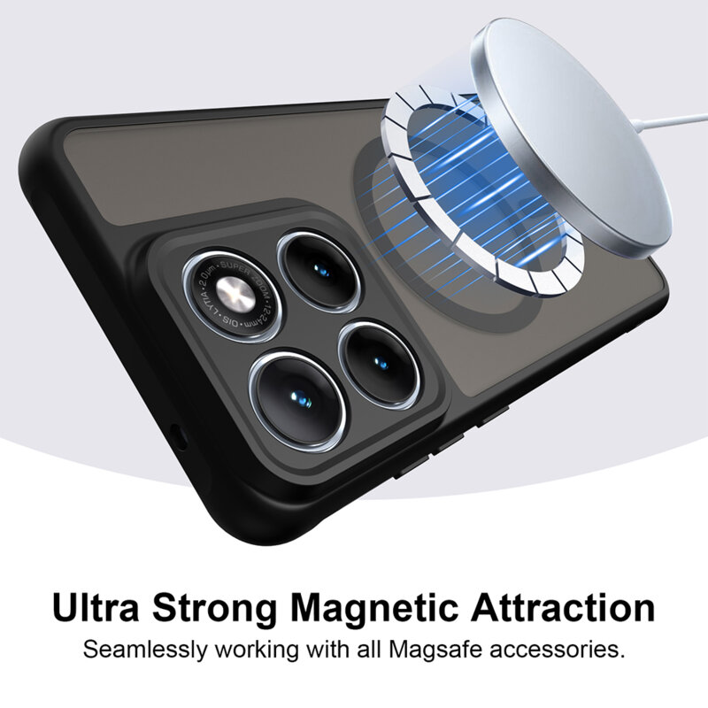 Husa Motorola Edge 70 Fusion Techsuit HaloFrost II MagSafe, negru