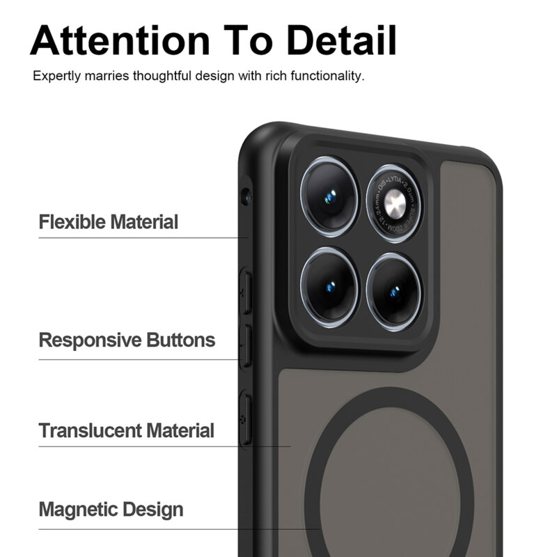 Husa Motorola Edge 70 Fusion Techsuit HaloFrost II MagSafe, negru