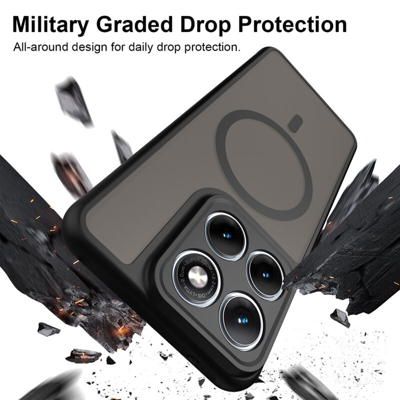 Husa Motorola Edge 70 Fusion Techsuit HaloFrost II MagSafe, negru