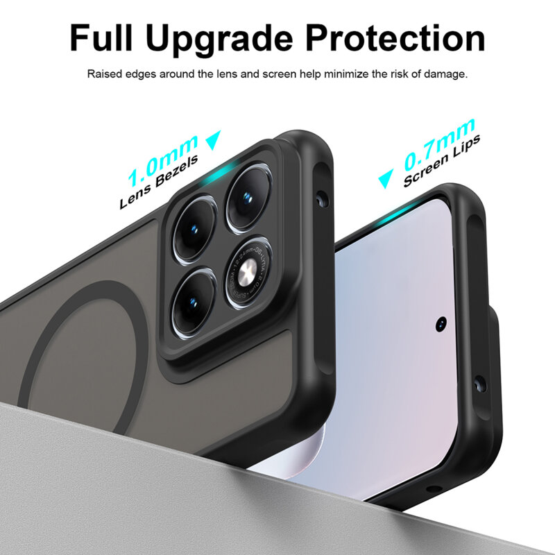 Husa Motorola Edge 70 Fusion Techsuit HaloFrost II MagSafe, negru