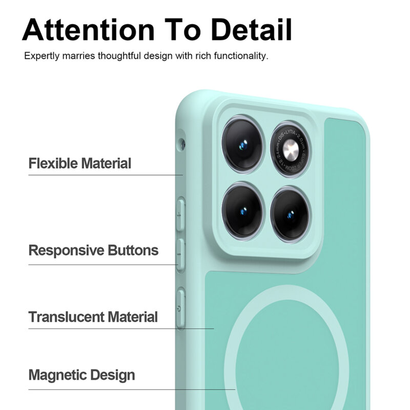 Husa Motorola Edge 70 Fusion Techsuit HaloFrost II MagSafe, verde menta