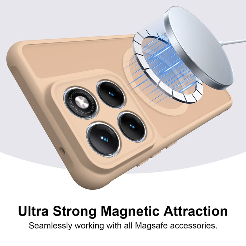 Husa Motorola Edge 70 Fusion Techsuit HaloFrost II MagSafe, auriu