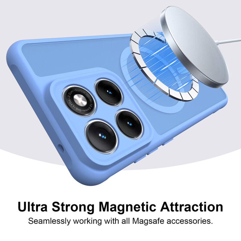 Husa Motorola Edge 70 Fusion Techsuit HaloFrost II MagSafe, albastru