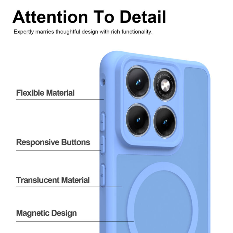 Husa Motorola Edge 70 Fusion Techsuit HaloFrost II MagSafe, albastru