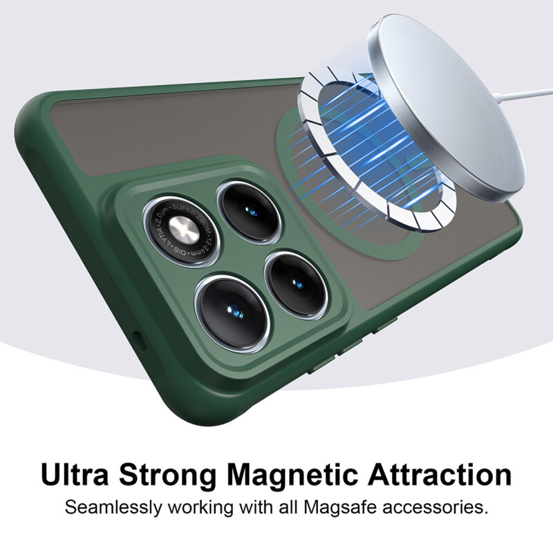 Husa Motorola Edge 70 Fusion Techsuit HaloFrost II MagSafe, verde