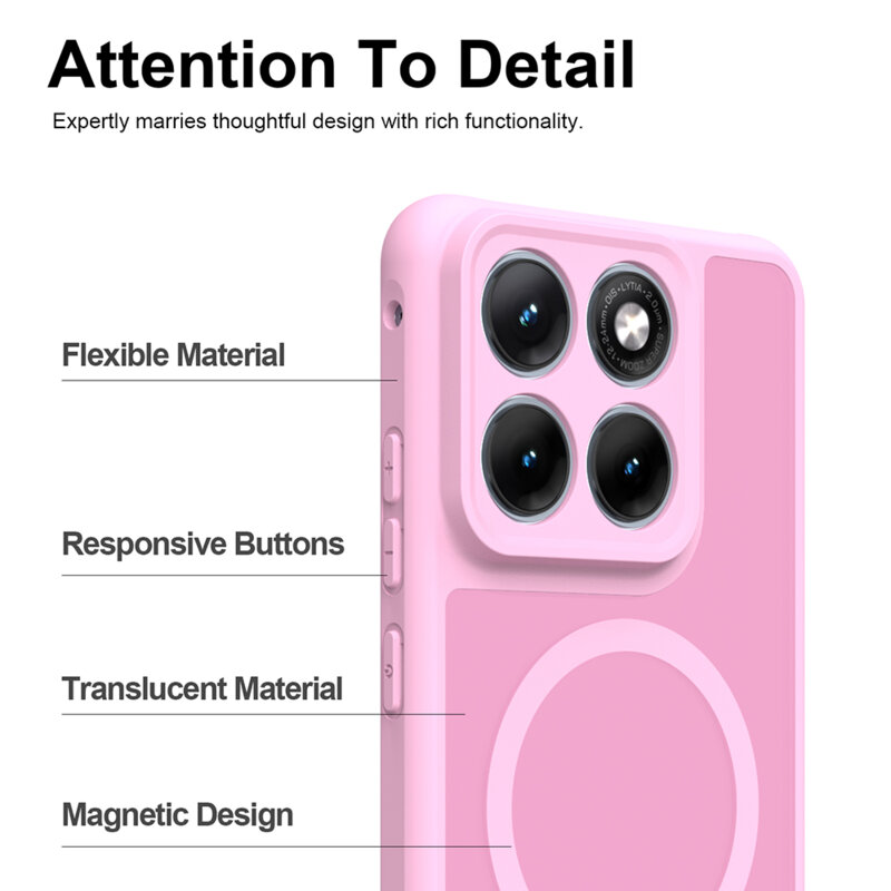 Husa Motorola Edge 70 Fusion Techsuit HaloFrost II MagSafe, roz