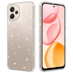 Husa sclipici Honor 400 Techsuit SparkleSkin, transparenta