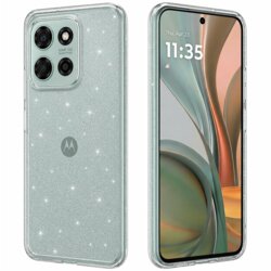 Husa sclipici Motorola Moto G75 Techsuit SparkleSkin, transparenta