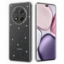 Husa sclipici Honor Magic7 Lite Techsuit SparkleSkin, transparenta
