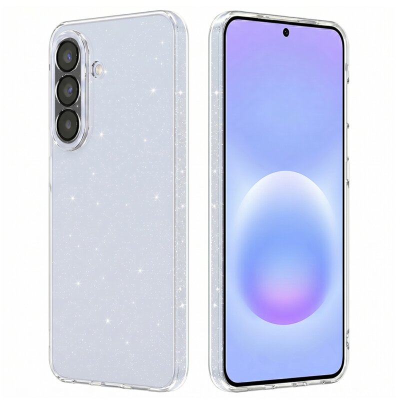 Husa sclipici Samsung Galaxy A57 5G Techsuit SparkleSkin, transparenta