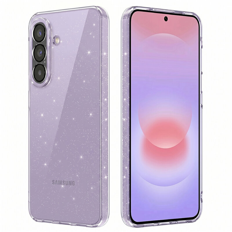 Husa sclipici Samsung Galaxy A37 5G Techsuit SparkleSkin, transparenta