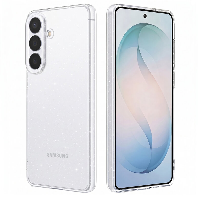 Husa sclipici Samsung Galaxy S26 Techsuit SparkleSkin, transparenta