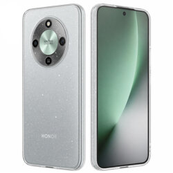 Husa sclipici Honor Magic8 Lite Techsuit SparkleSkin, transparenta