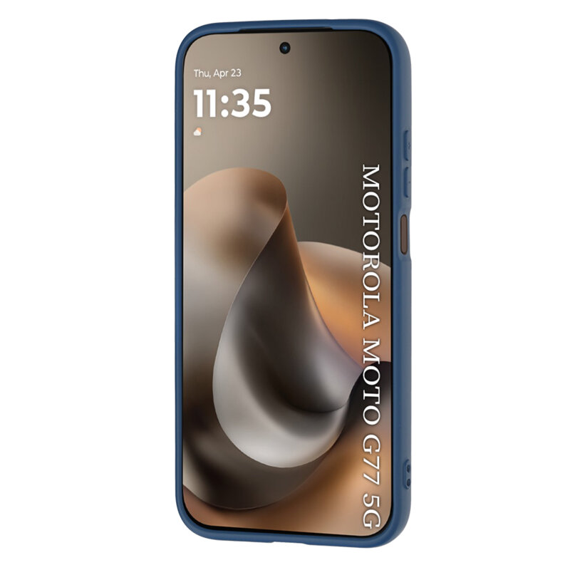 Husa silicon Motorola Moto G77 Techsuit SoftFlex, bleumarin