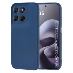 Husa silicon Motorola Moto G67 Techsuit SoftFlex, bleumarin