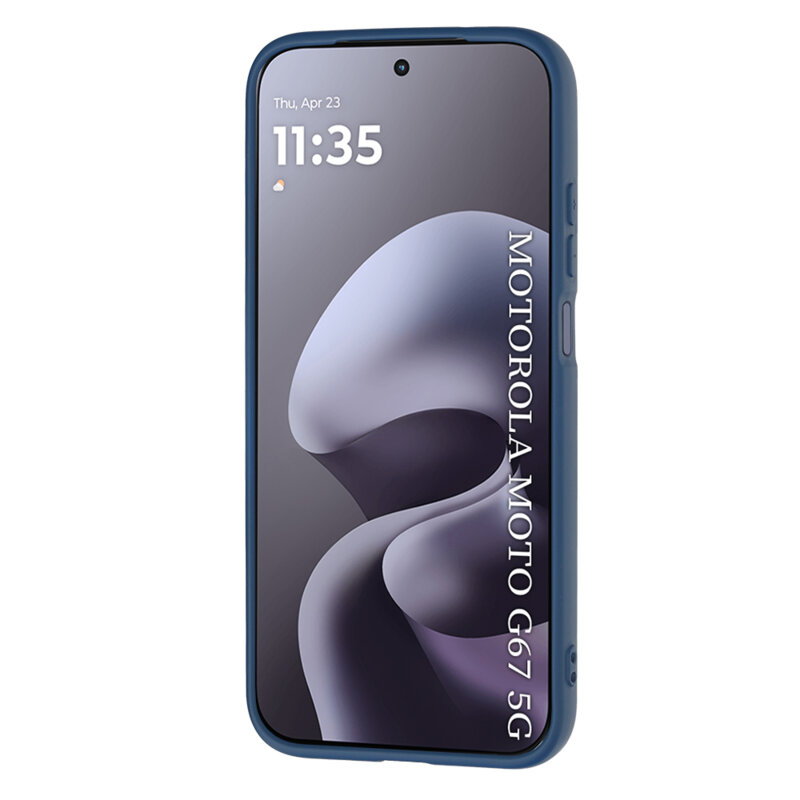 Husa silicon Motorola Moto G67 Techsuit SoftFlex, bleumarin