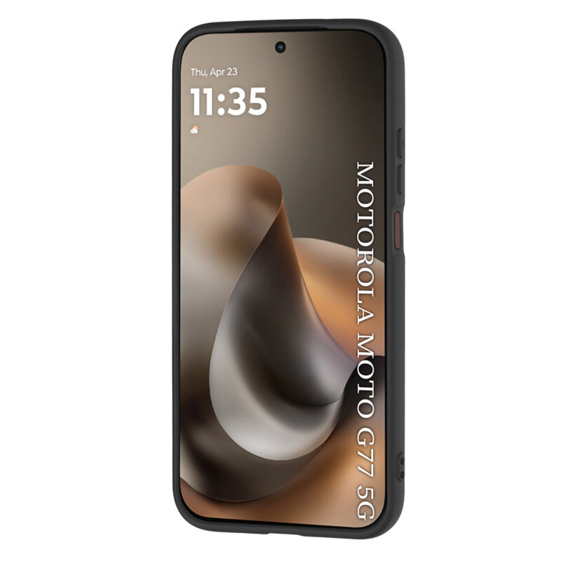 Husa silicon Motorola Moto G77 Techsuit SoftFlex, negru