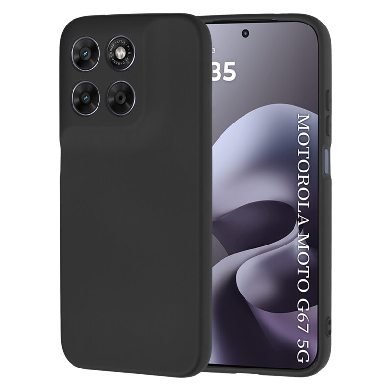 Husa silicon Motorola Moto G67 Techsuit SoftFlex, negru
